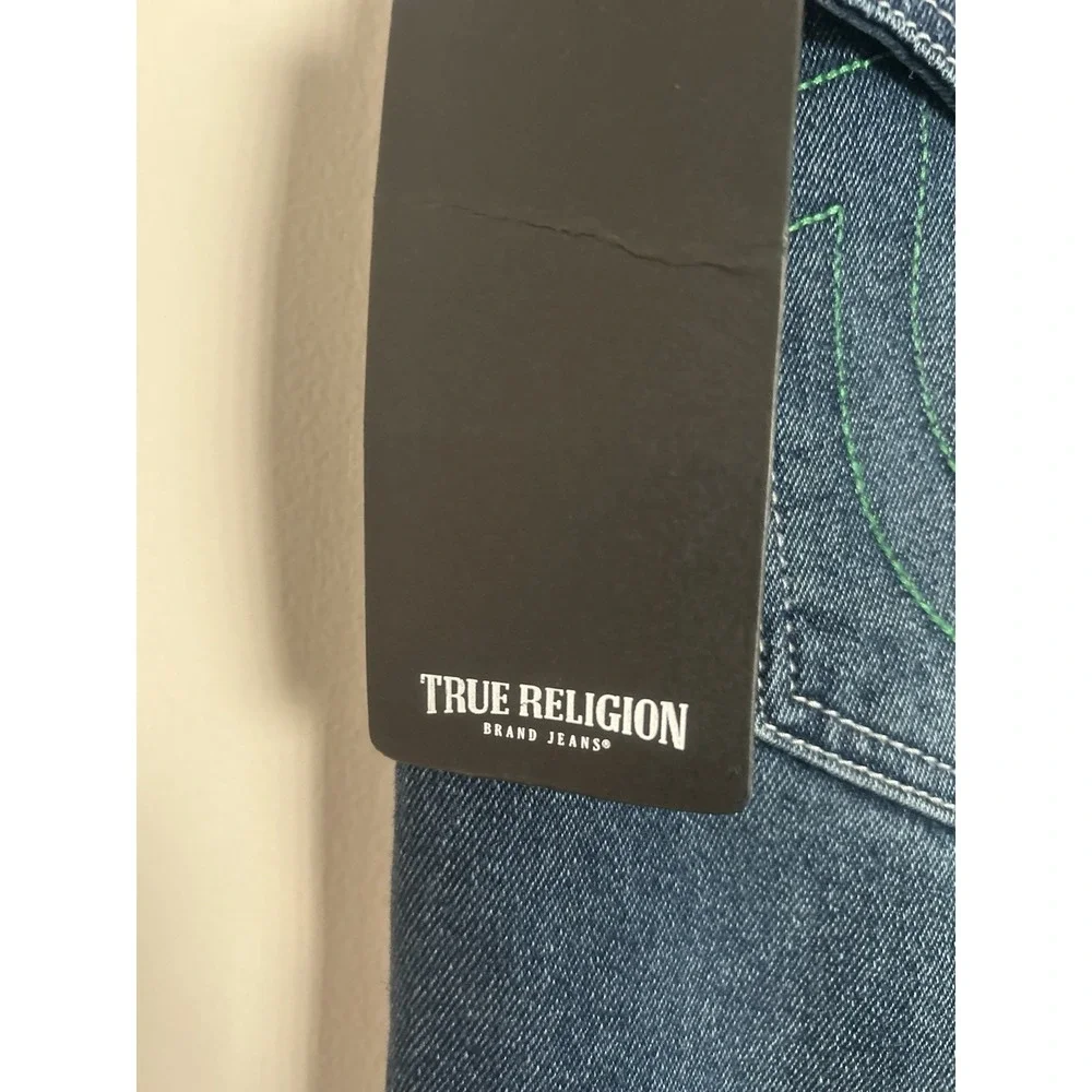 NWT True Religion Men's Ricky SN Flap Straight Dark Wash Size 30/34
